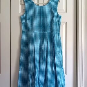 Vintage Vicki Wayne Blue Gingham Sleeveless Dress